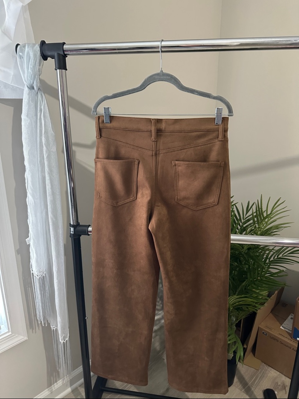 Banana Republic Wide-Leg Faux Suede Pants - Picture 3 of 6
